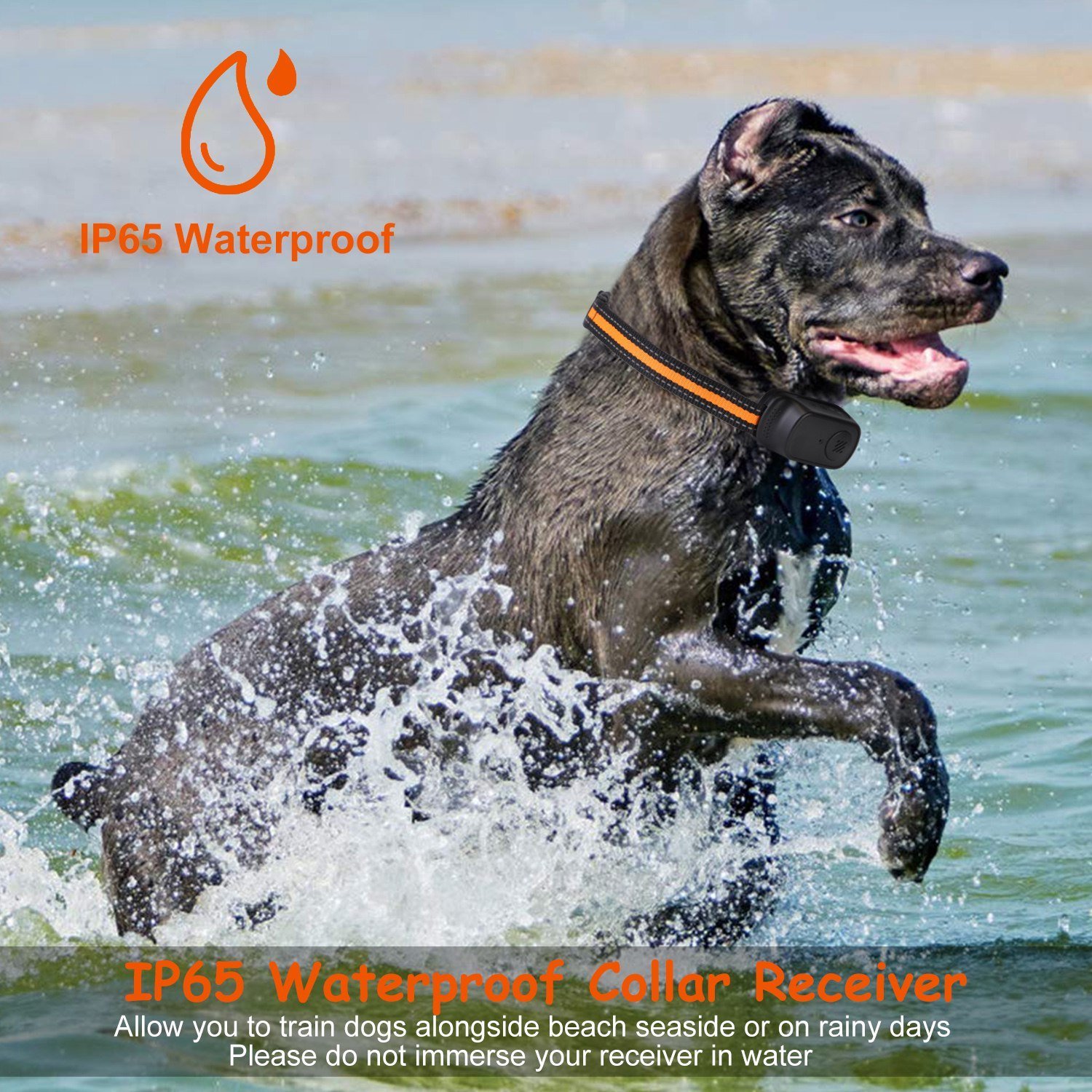 1Pc 984FT Dog Training Collar IP65 Waterproof Pet Beep Vibration Electric Shock Collar 3 Channels Rechargeable Transmitter Receiver Trainer With Recording Safety Keypad Lock - Image 10