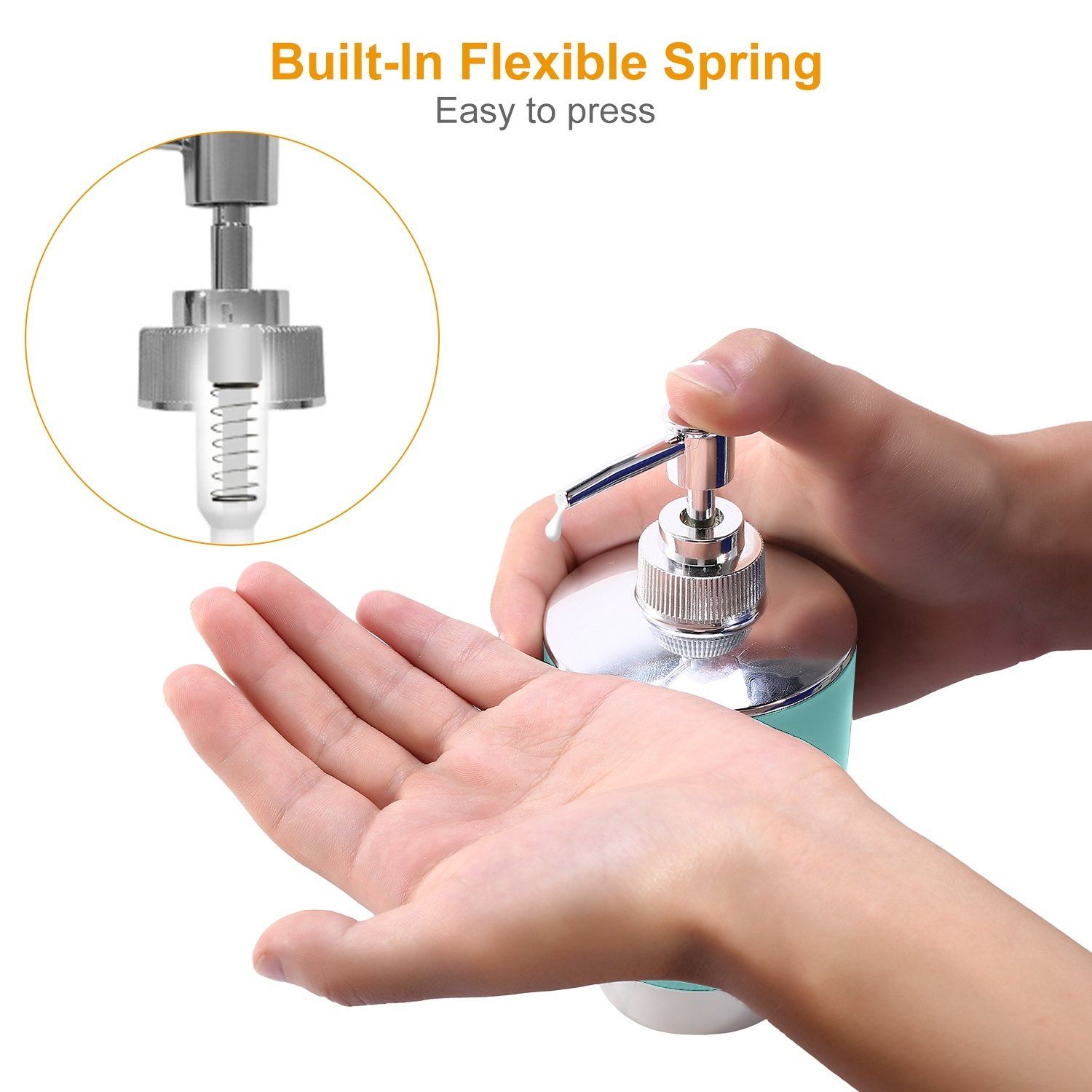 Bathroom Accessories Set For New Home Gifting 6 Pcs Bathroom Set Ensemble Complete Soap Dispenser Toothbrush Holder Tumbler Soap Dish Toilet Cleaning Brush Trash Can For Valentines Gift Guest Room - Image 8