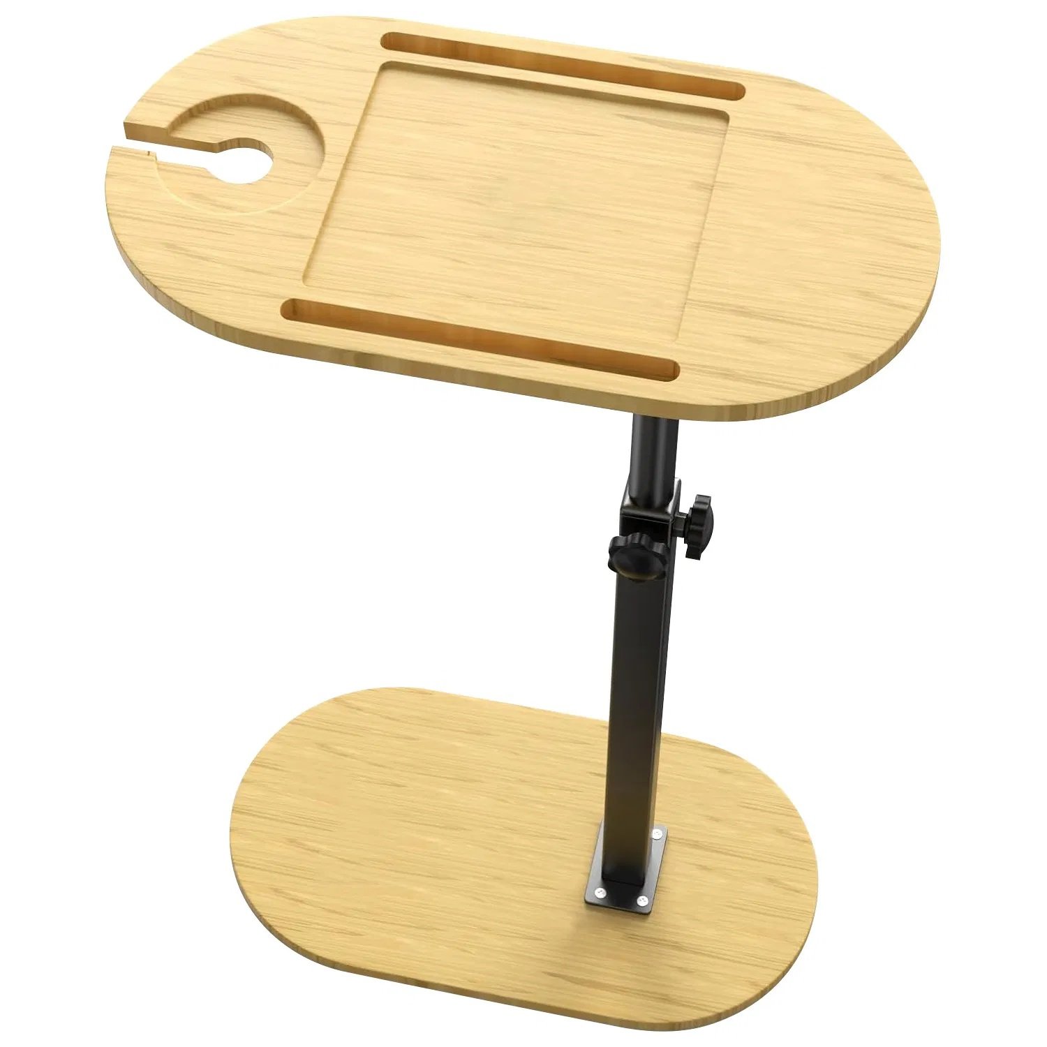Bath Tub Tray Table, Liftable Freestanding Bamboo Bath Tray Caddy For Tub Against Wall, Bath Table Tray Tub Shelf Bathroom Organizer Shelf For Luxury Spa, Bath Home Spa Bathtub Accessories - Image 2