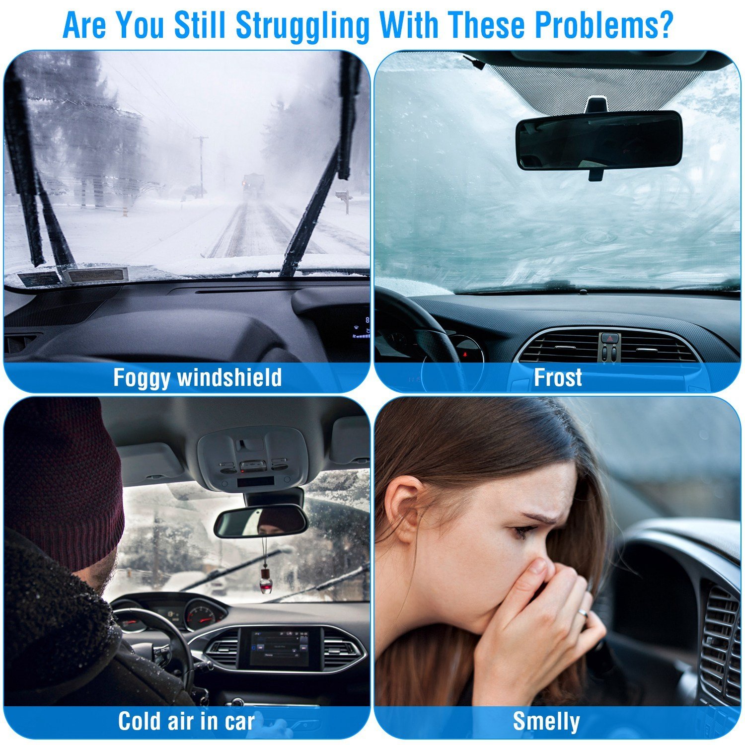 12V 150W Portable Car Auto Heater Heating Fan 2 In 1 Defroster Demister Windshield Heater Automotive Cooling Fan - Image 2