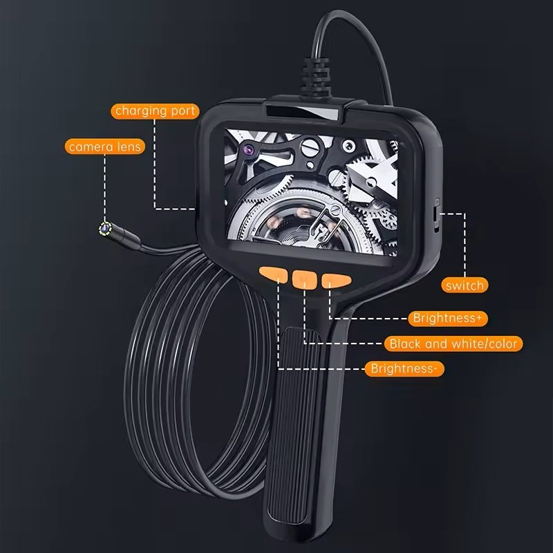 Borescope With Light, Industrial Endoscope Inspection Camera With Light - 2,5,10m Snake Camera For Automotive, Aircraft, And Pipe Inspection - Portable Boroscope With Led Lighting For Clear Visual In - Image 6