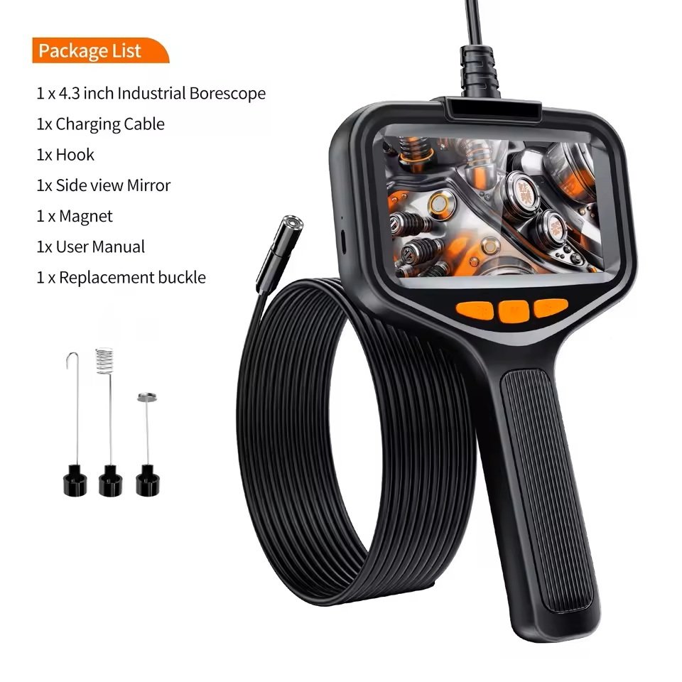 Borescope With Light, Industrial Endoscope Inspection Camera With Light - 2,5,10m Snake Camera For Automotive, Aircraft, And Pipe Inspection - Portable Boroscope With Led Lighting For Clear Visual In - Image 3