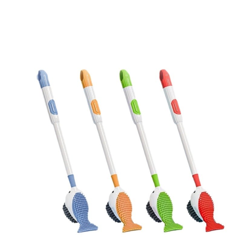 Squirt Whale Toilet Brush 360-Degree Cleaning Brush With Silicone Head Hanging Hole Design Wall-mounted Toilet Brush - Image 10
