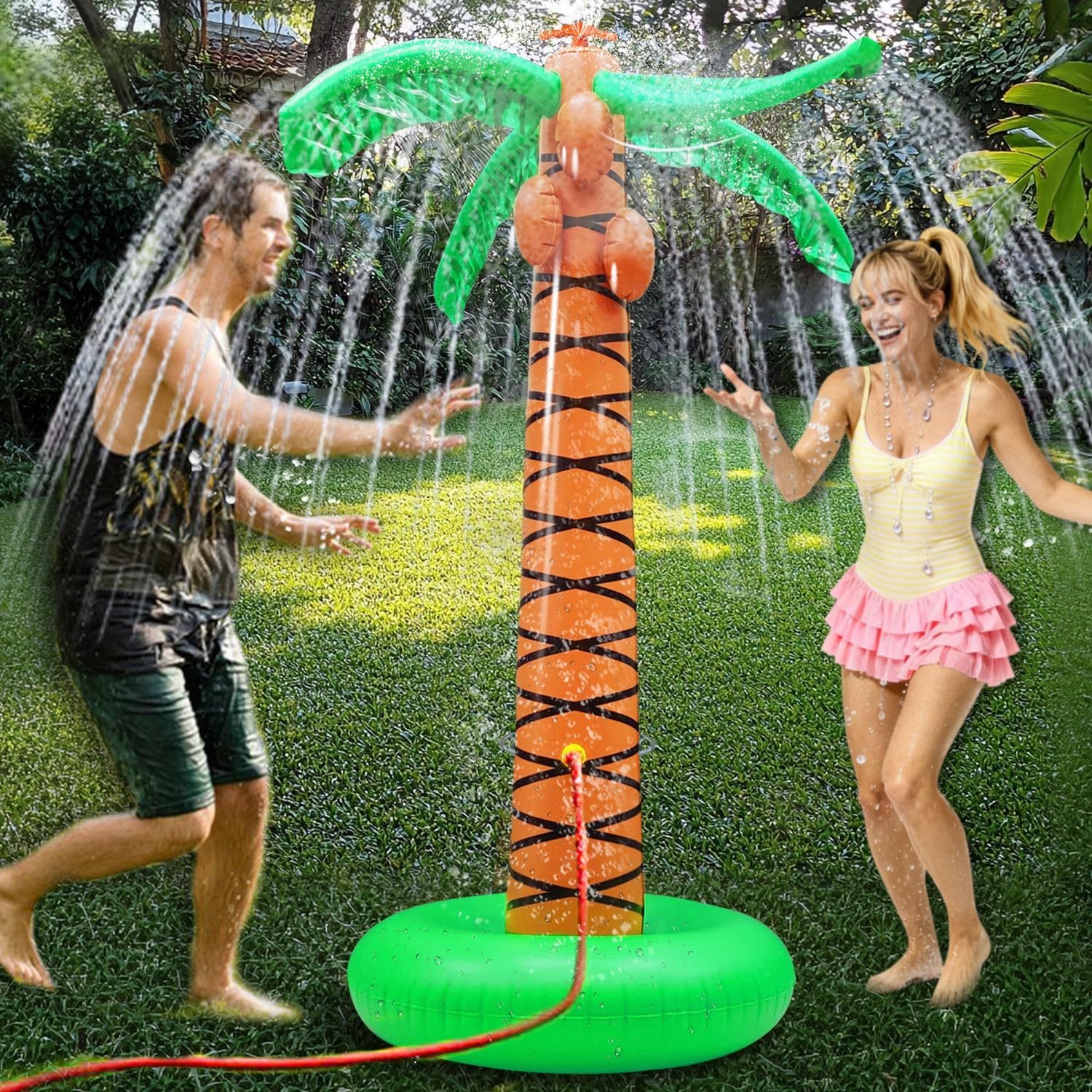 Inflatable Palm Tree Sprinkler Toy, Large Outdoor Water Spray Coconut Tree, Summer Backyard Water Toy For Children And Adults. - Image 7