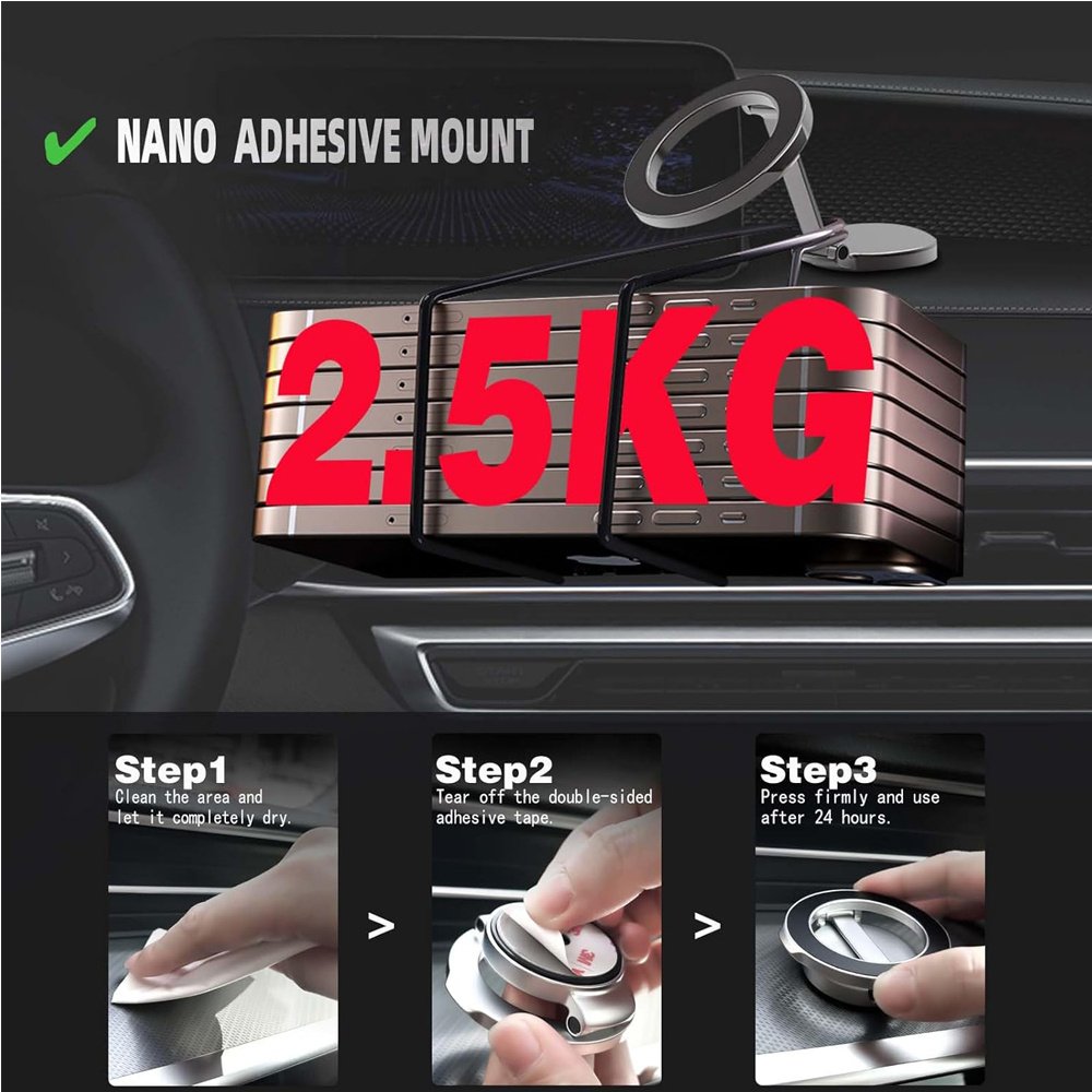 Mobile Phone Holder, Adjustable Magnetic Car Phone Holders - Image 6