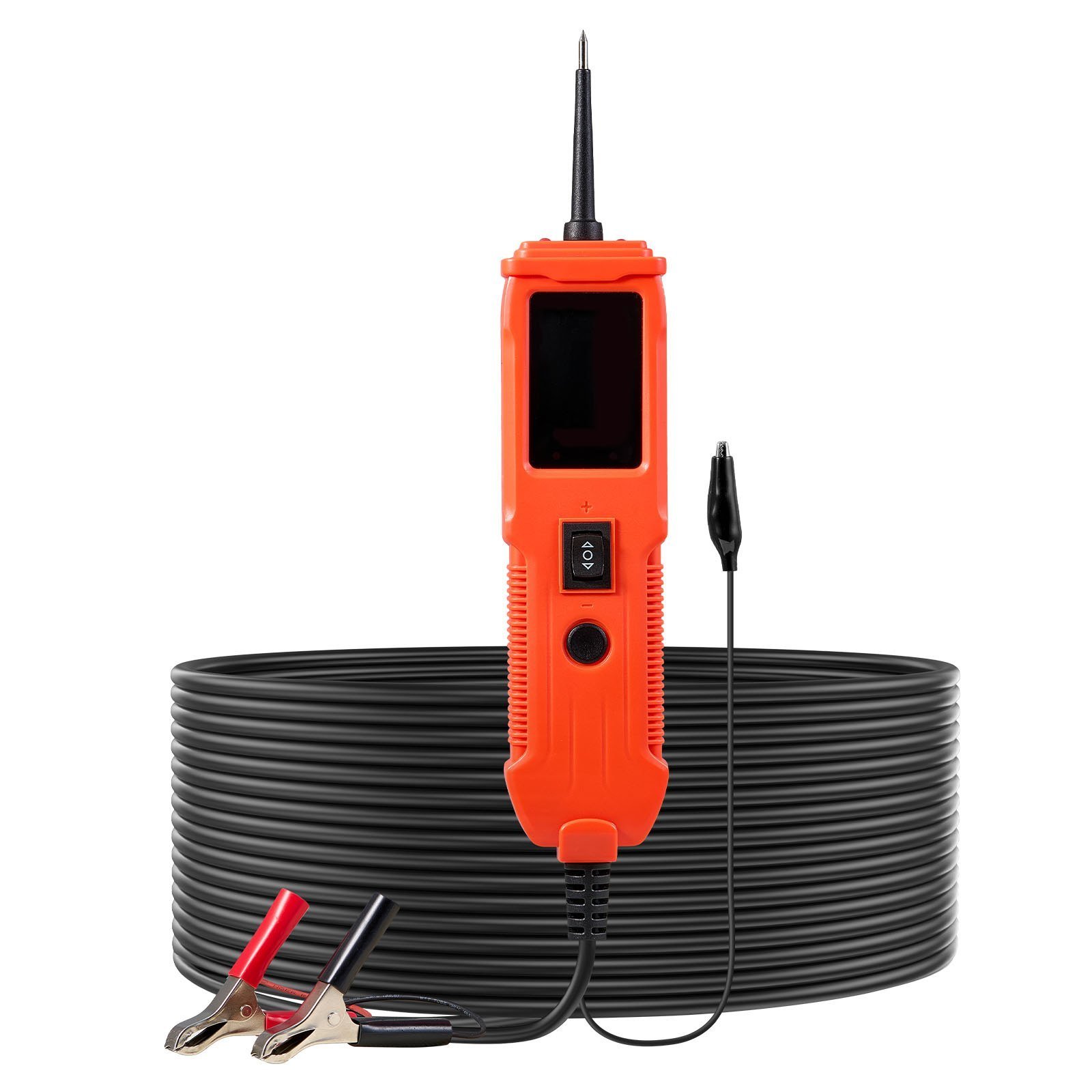Automotive Circuit Tester, 8 - 35 DCV Power Circuit Probe Tester With TFT Color Display And Lighting, Automotive Power Tester Probe With 13 Ft / 4 M Cable, ABS Shell Electrical Detector Finder