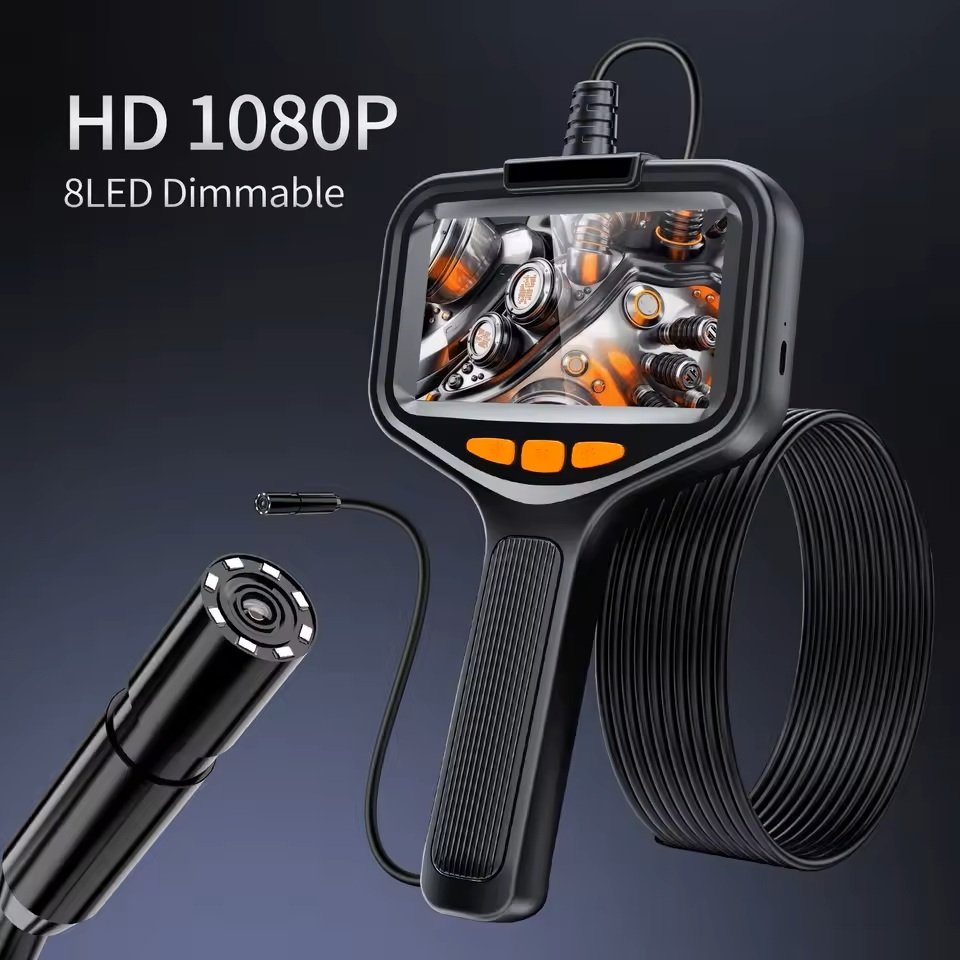 Borescope With Light, Industrial Endoscope Inspection Camera With Light - 2,5,10m Snake Camera For Automotive, Aircraft, And Pipe Inspection - Portable Boroscope With Led Lighting For Clear Visual In