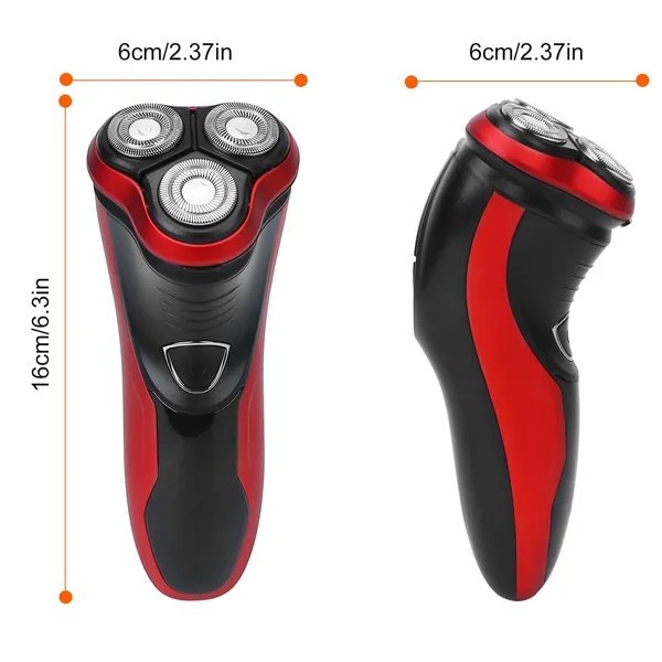 Electric Shaver Razor For Men IPX7 Waterproof Beard Trimmer 3D Rechargeable Painless Rotary Shaver With Pop Up Trimmer 2 In 1 Electric Shaver - Image 4