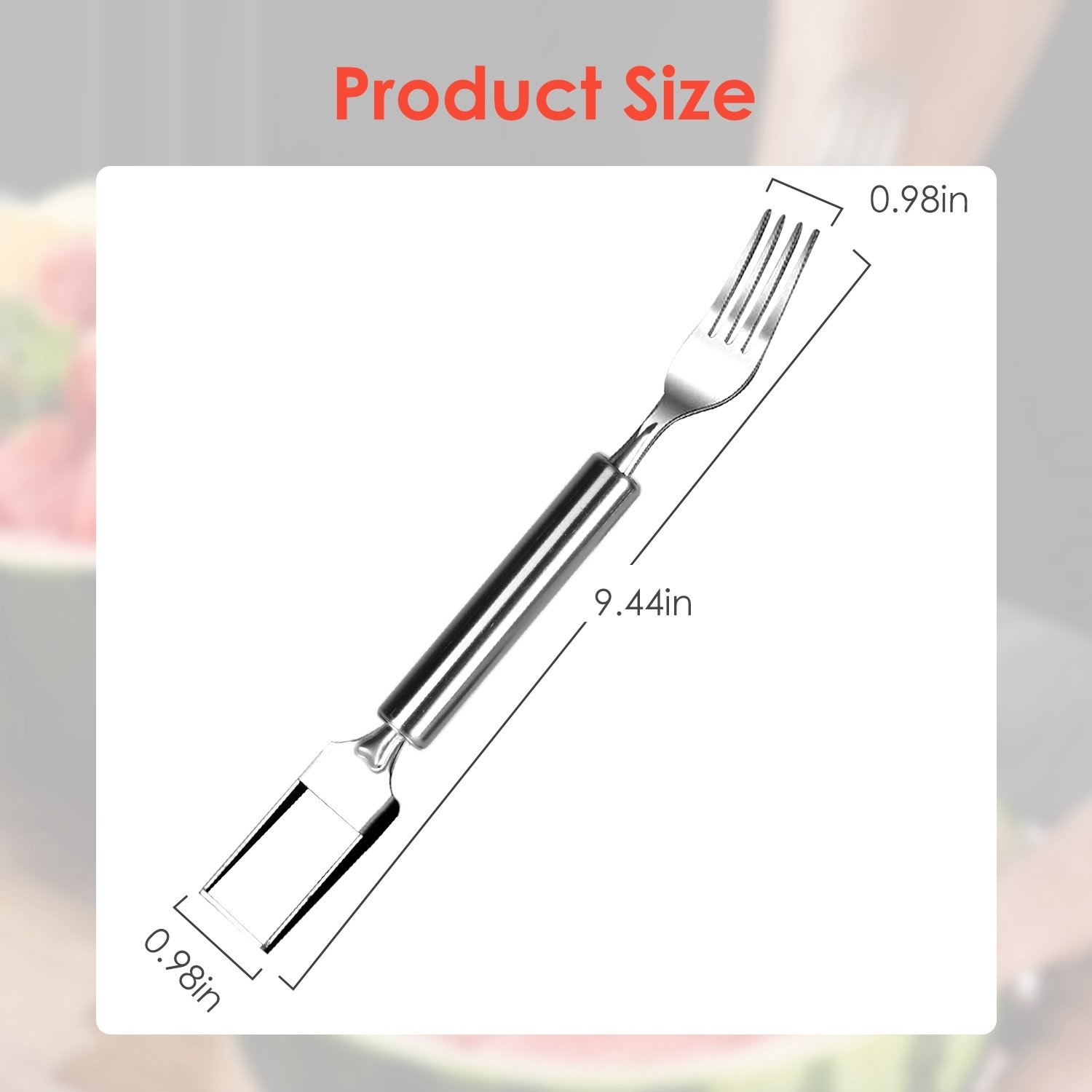5Pcs 2 In 1 Watermelon Cutter Slicer Fork Stainless Steel Dual Head Watermelon Fruit Cutting Fork Knife For Summer Family Gathering Friend Party Camping Picnic Home Kitchen - Image 8