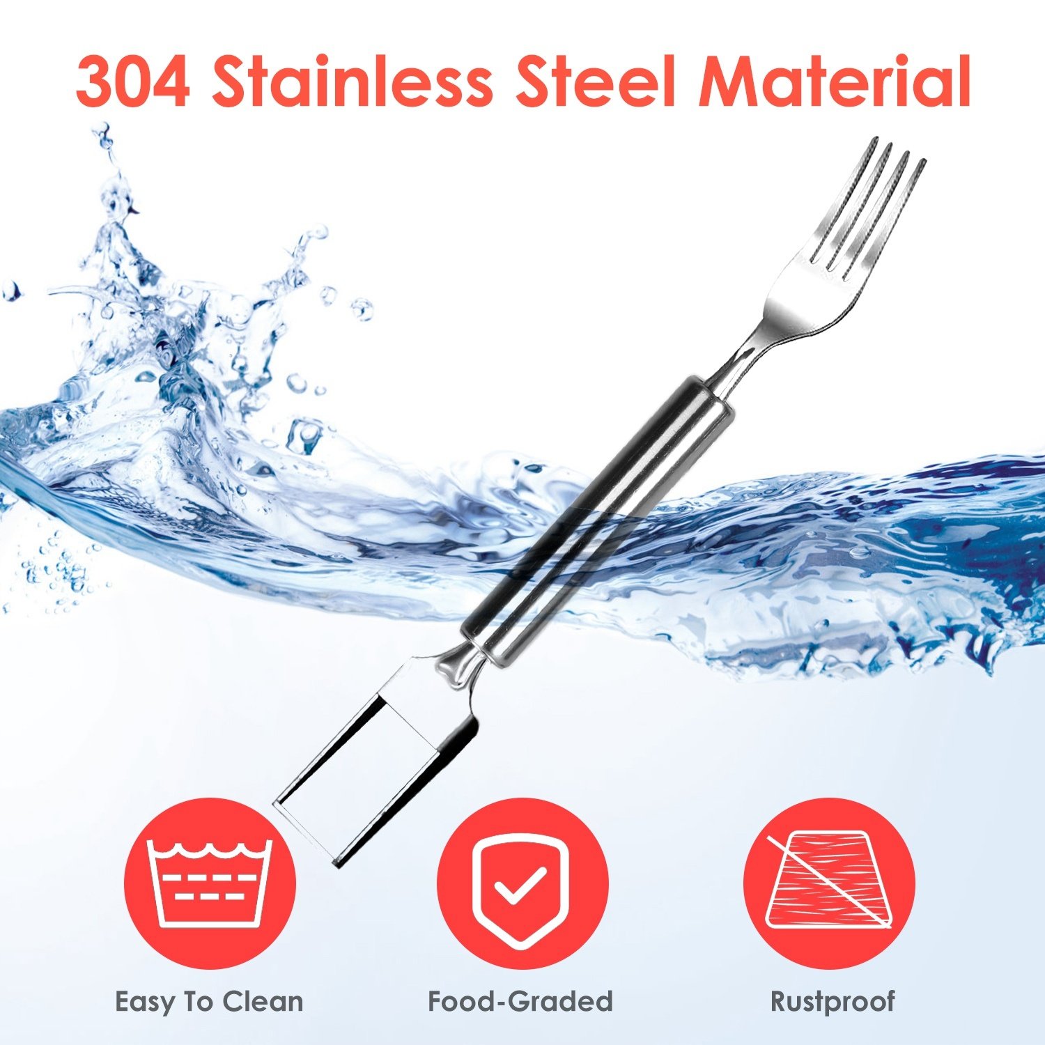 5Pcs 2 In 1 Watermelon Cutter Slicer Fork Stainless Steel Dual Head Watermelon Fruit Cutting Fork Knife For Summer Family Gathering Friend Party Camping Picnic Home Kitchen - Image 5