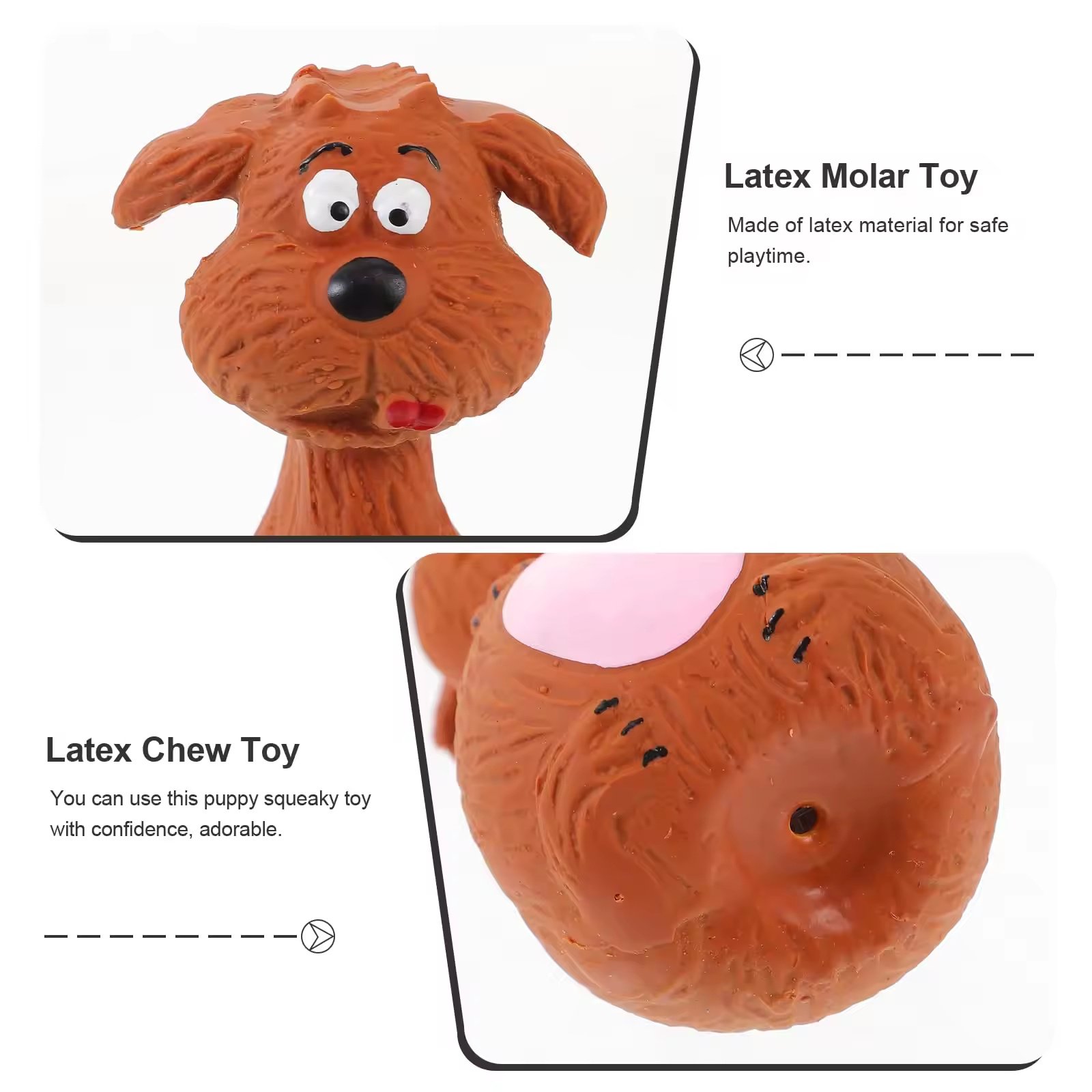 4pcs Cute Latex Dog Chew Toys With Sound, Interactive Biting Toys For Dental Health, Puppy Teething Pet Supplies - Image 2